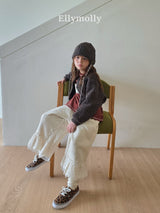 ［ELLY MOLLY］Creamy lace pants
