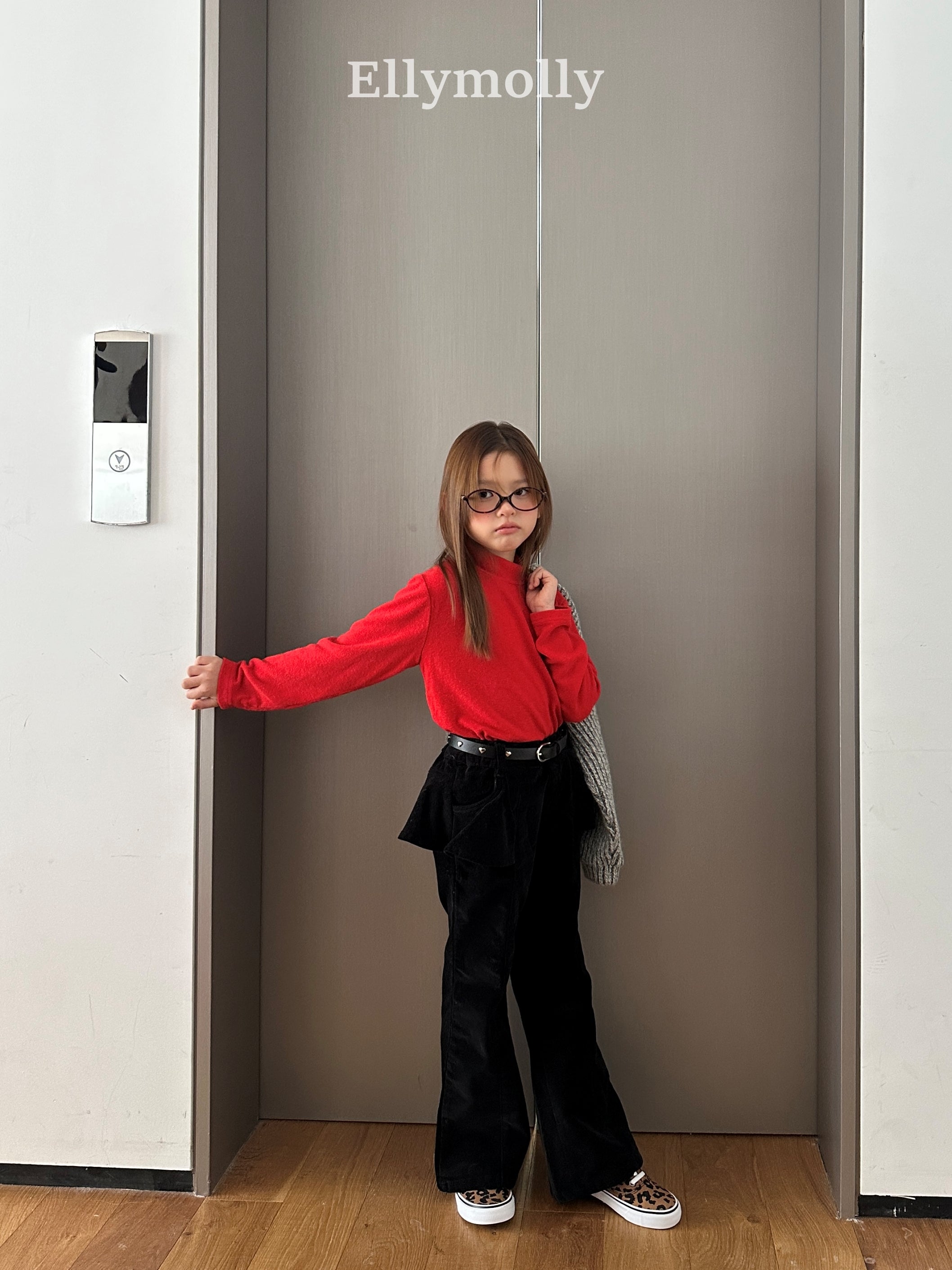 ［ELLY MOLLY］Snow warm turtleneck tee