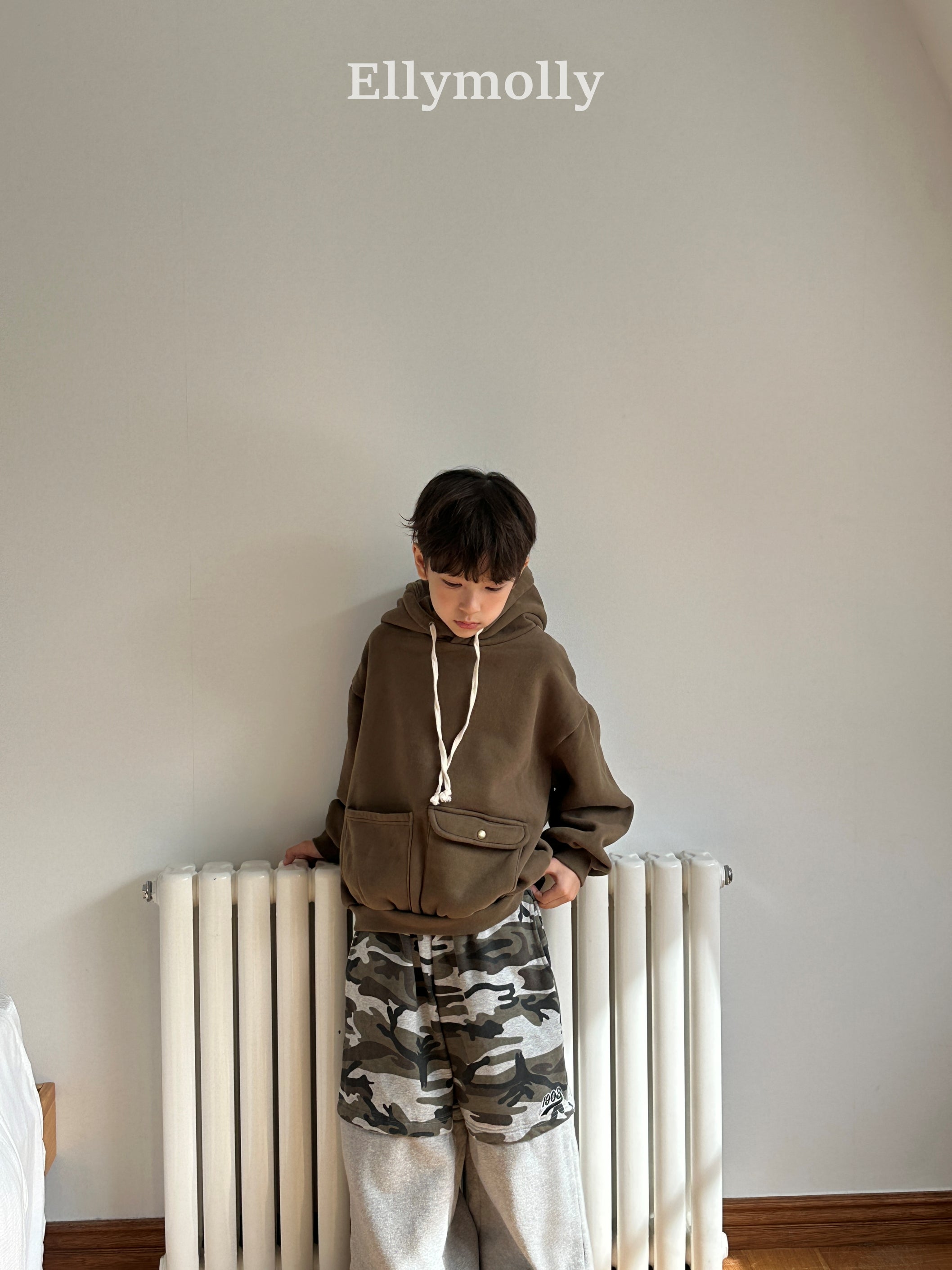［ELLY MOLLY］Soft warm camo pants