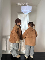 ［ELLY MOLLY］Soft tow tone mouton jacket