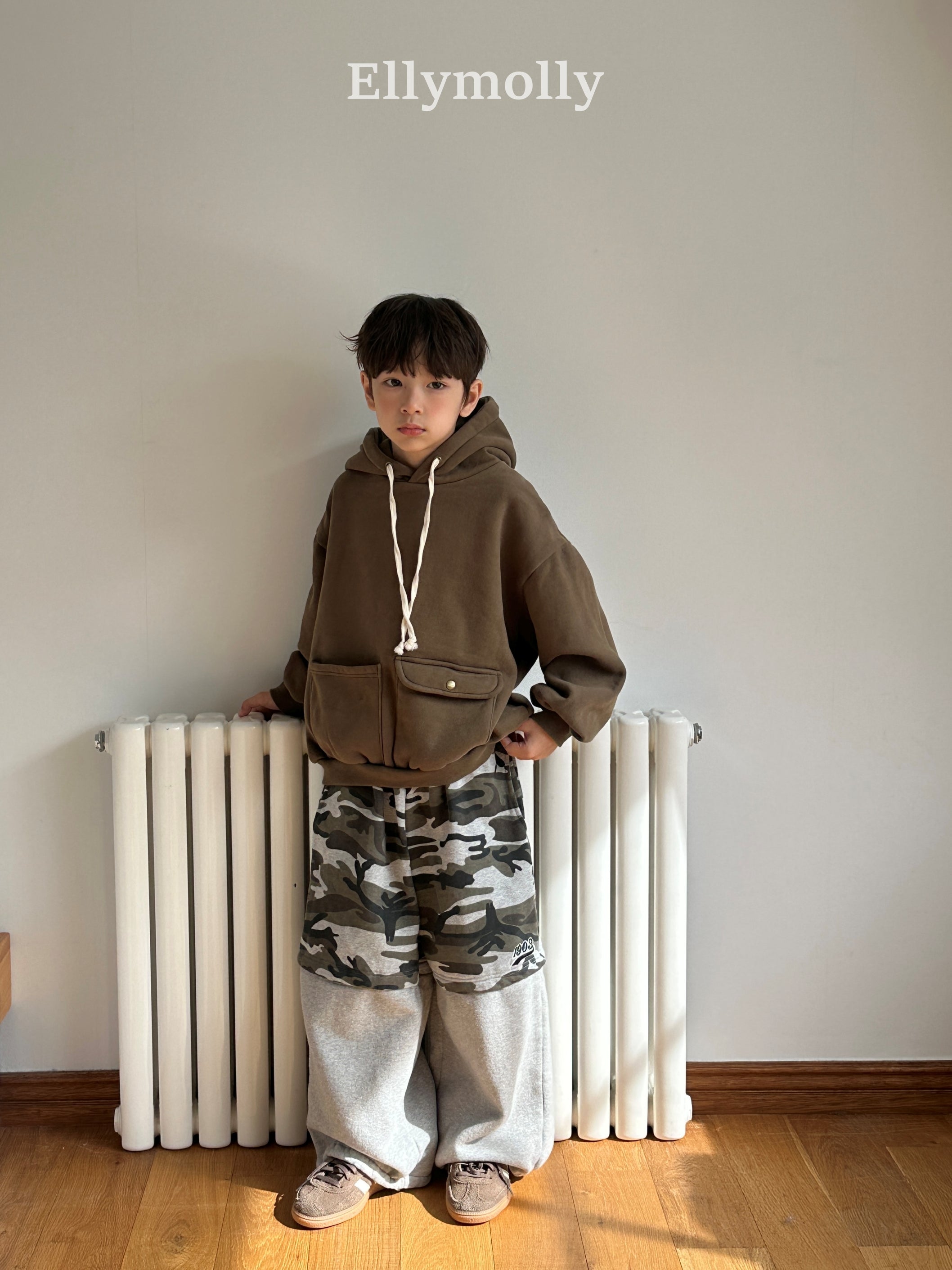 ［ELLY MOLLY］Soft warm camo pants