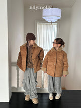 ［ELLY MOLLY］Soft tow tone mouton jacket