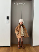［ELLY MOLLY］Soft tow tone mouton jacket