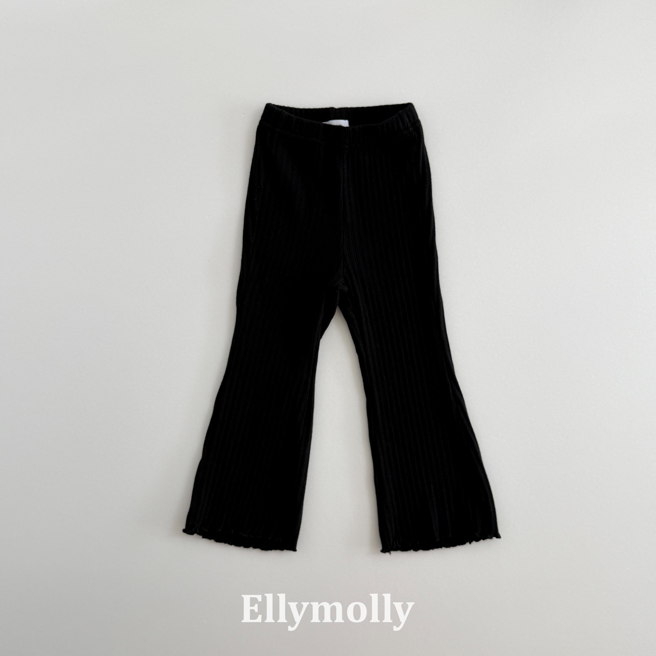 ［ELLY MOLLY］Mellow rib flare pants
