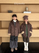 ［ELLY MOLLY］Soft tow tone mouton jacket