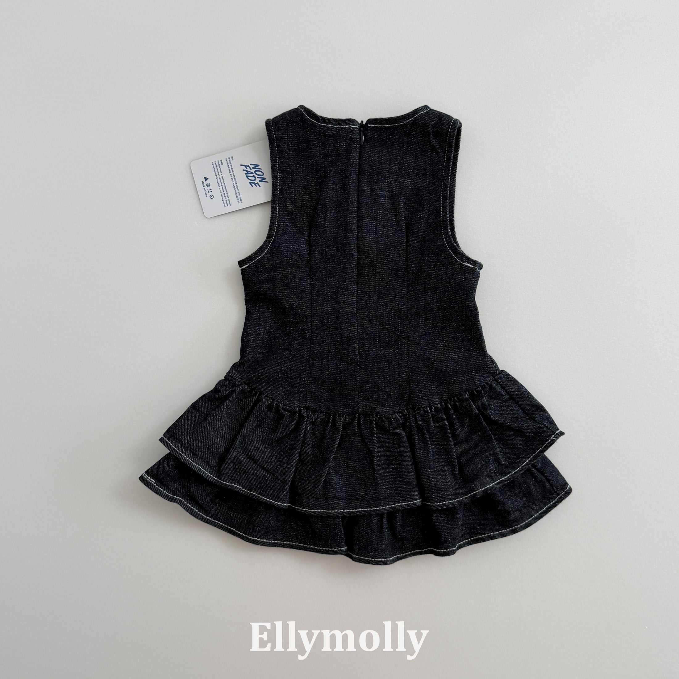 ［ELLY MOLLY］Mona frill denim one-piece