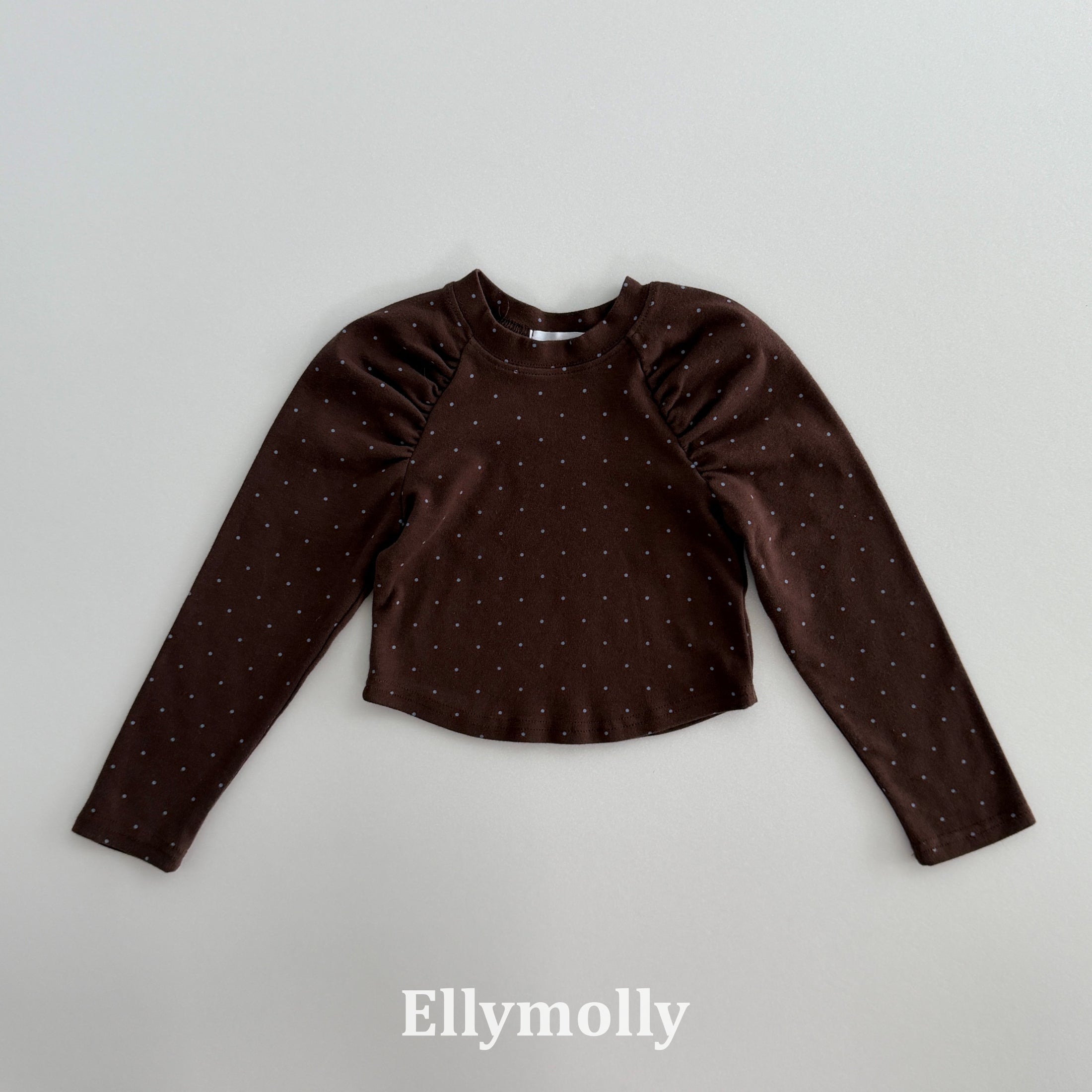 ［ELLY MOLLY］Giselle dot shirring tee