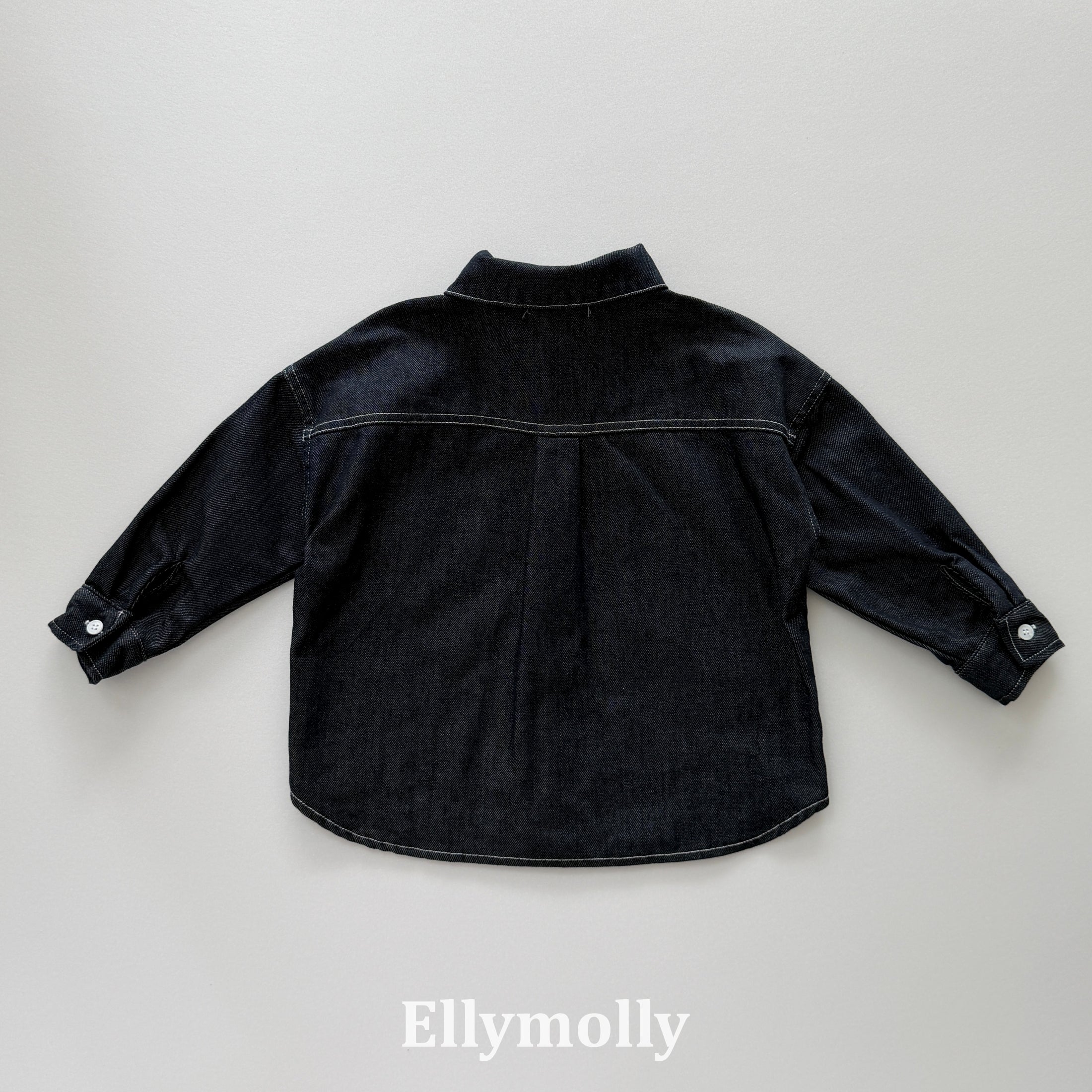 ［ELLY MOLLY］Bijou non-fade denim shirt
