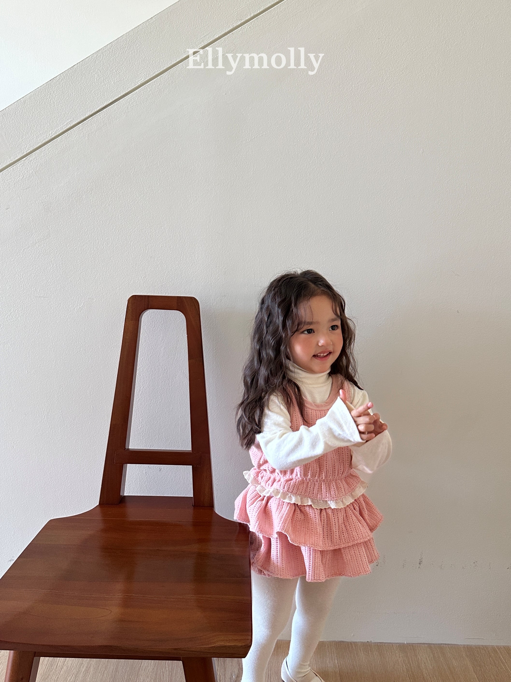 ［ELLY MOLLY］Velvet crunch vest