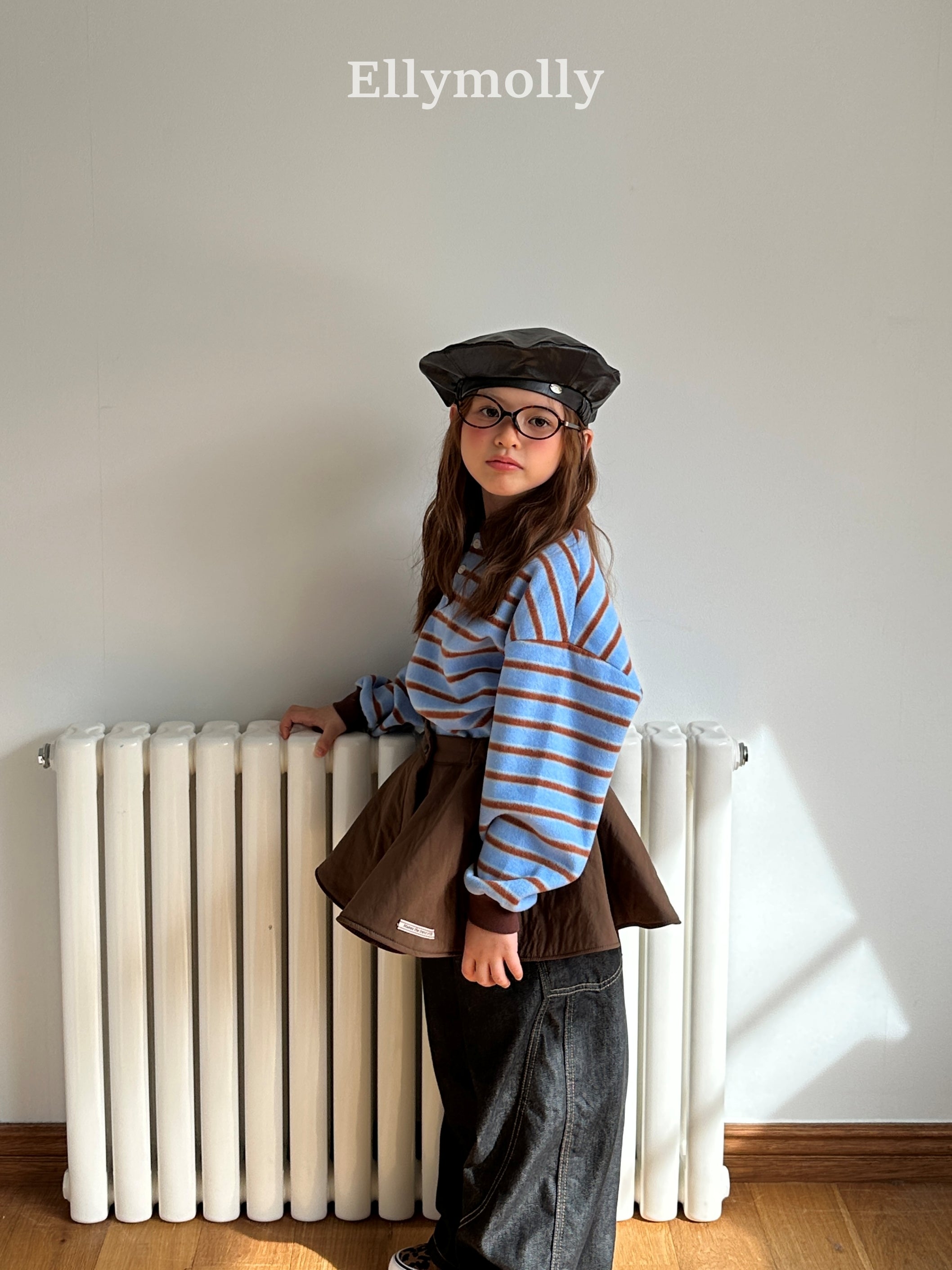 ［ELLY MOLLY］Pompom snow collar tee