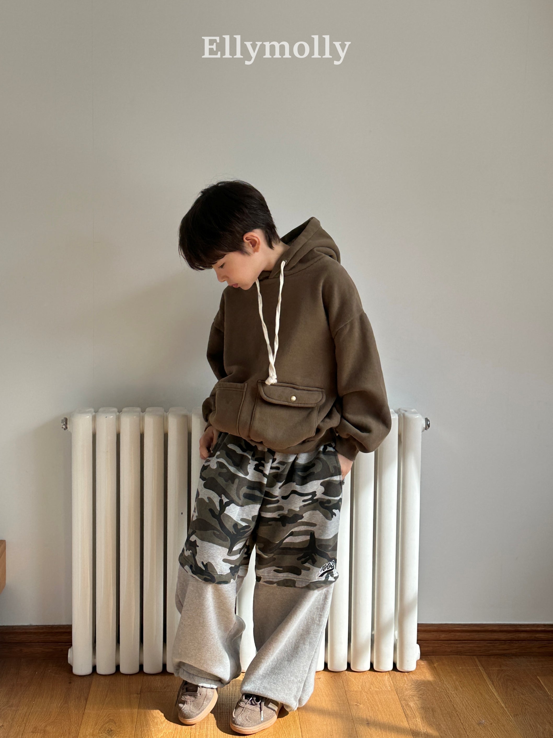 ［ELLY MOLLY］Soft warm camo pants