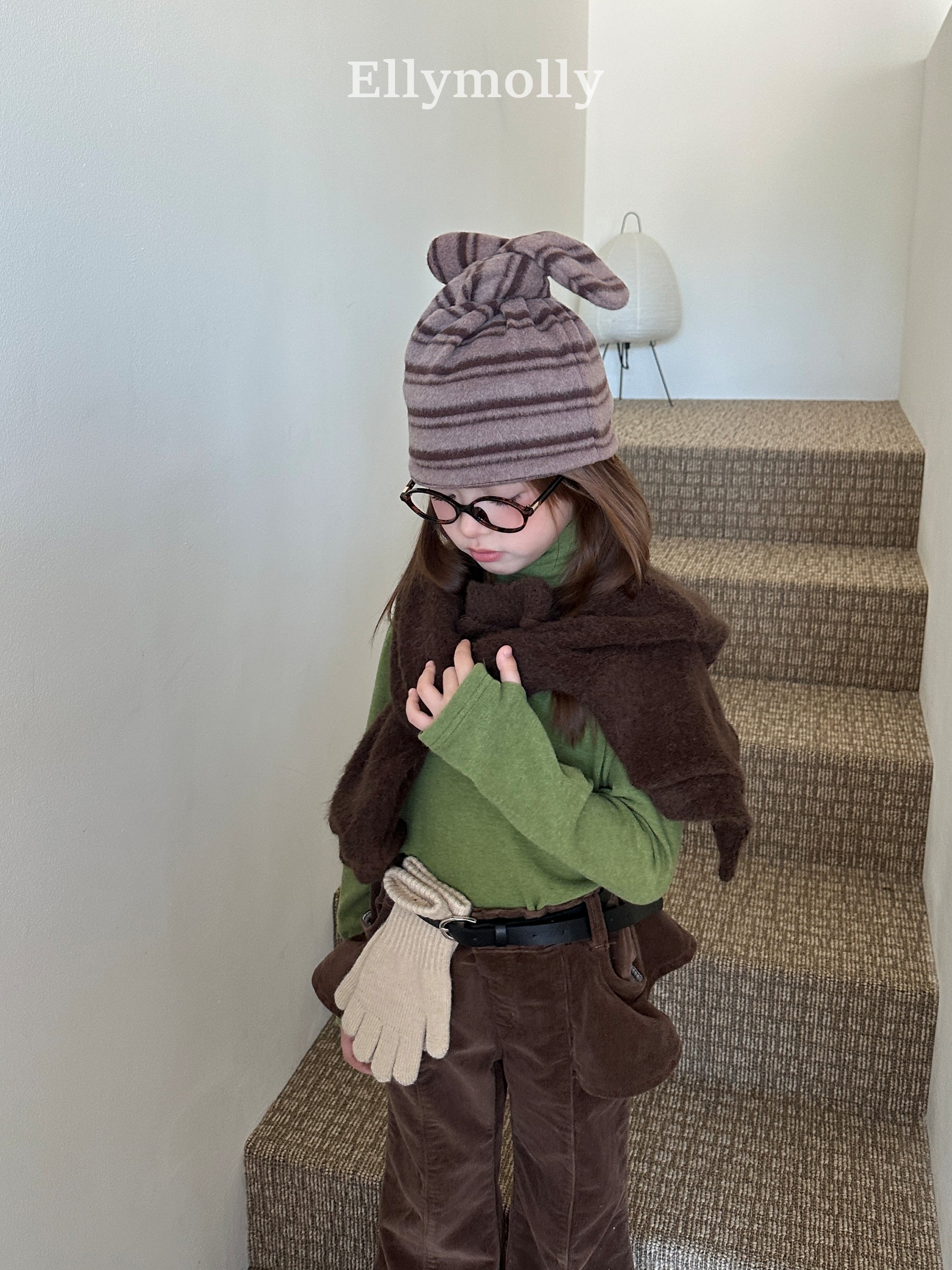 ［ELLY MOLLY］Snow warm turtleneck tee