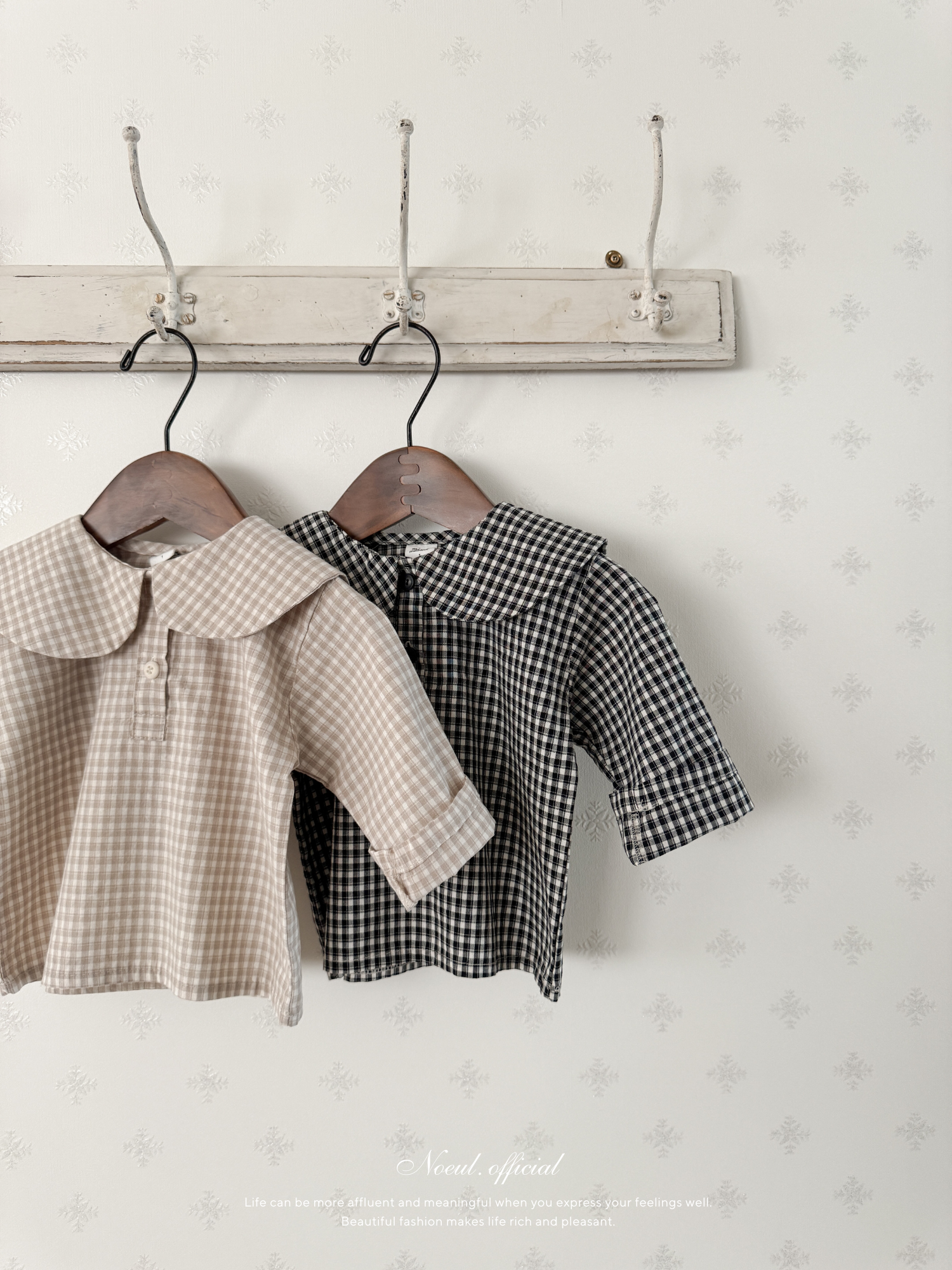 Sunny check sailor blouse