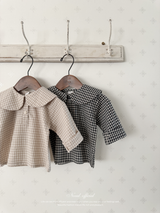 Sunny check sailor blouse