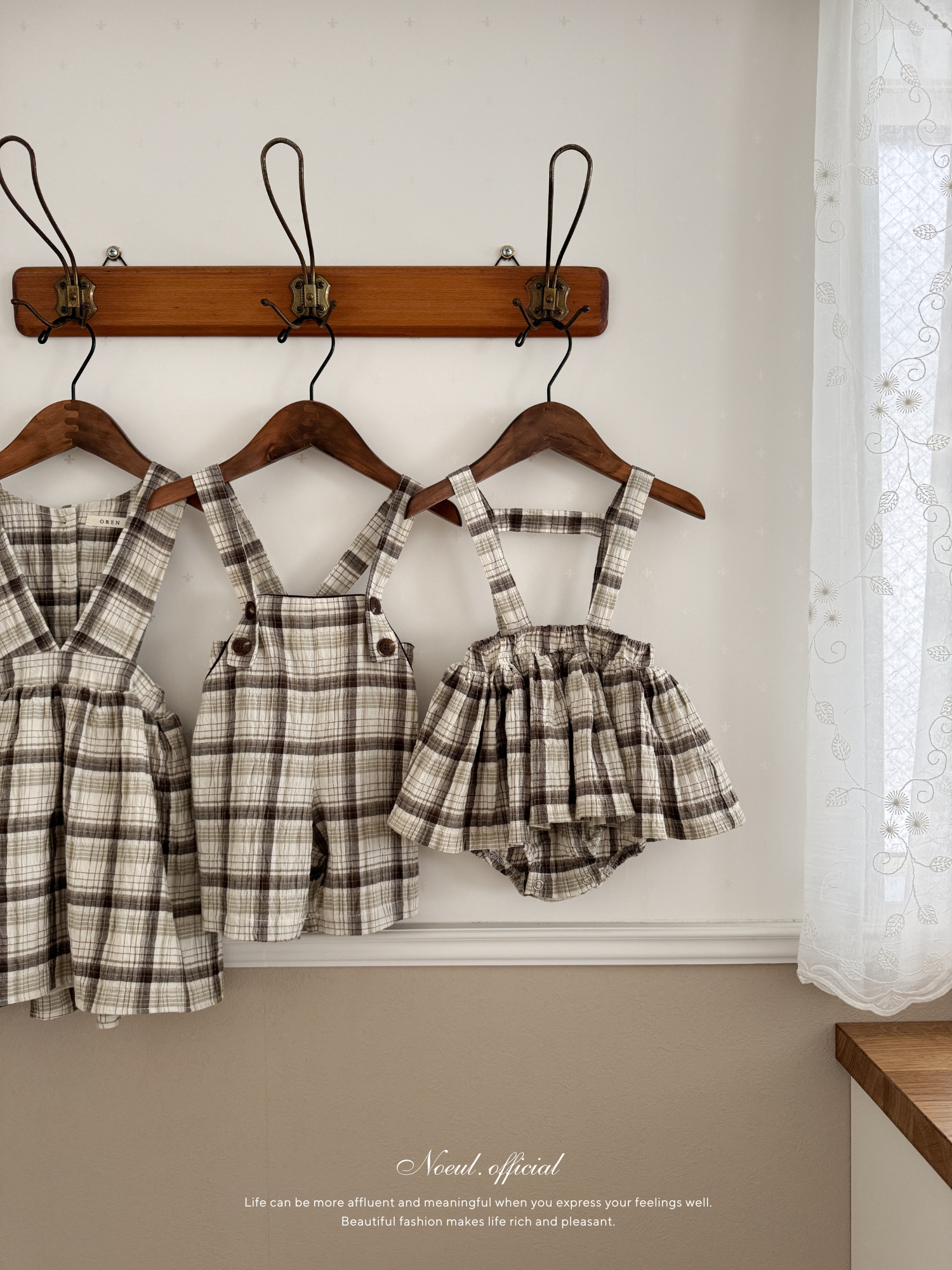 Miserable check one-piece