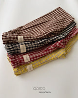 ［Aosta］Caramel Check Pants