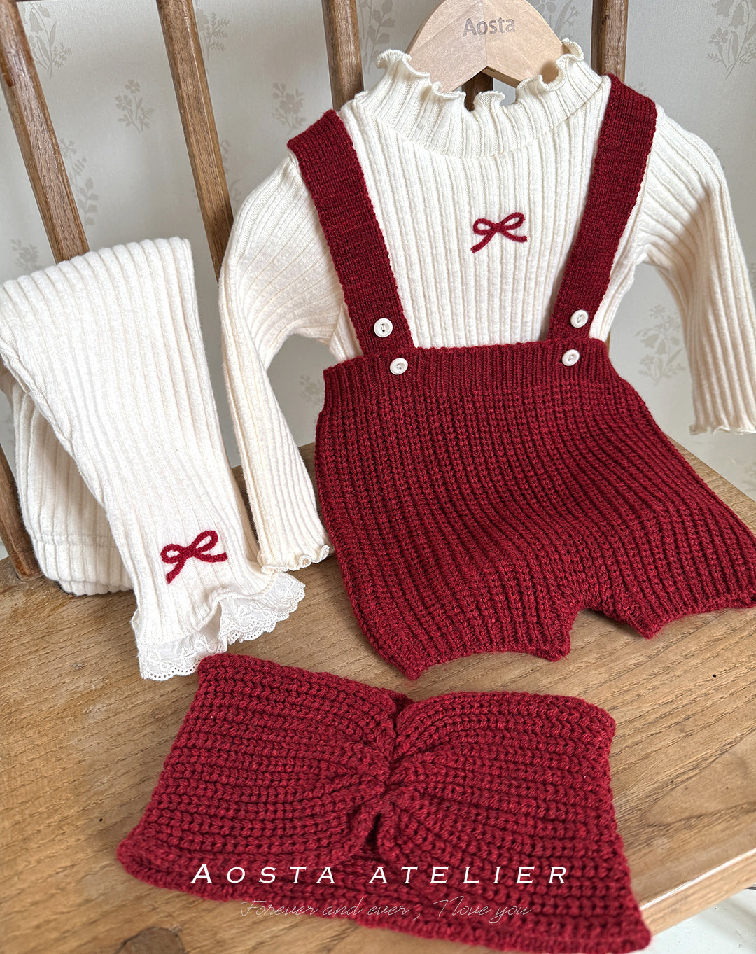 ［Aosta］Knit overalls