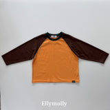 ［ELLY MOLLY］Color block raglan tee