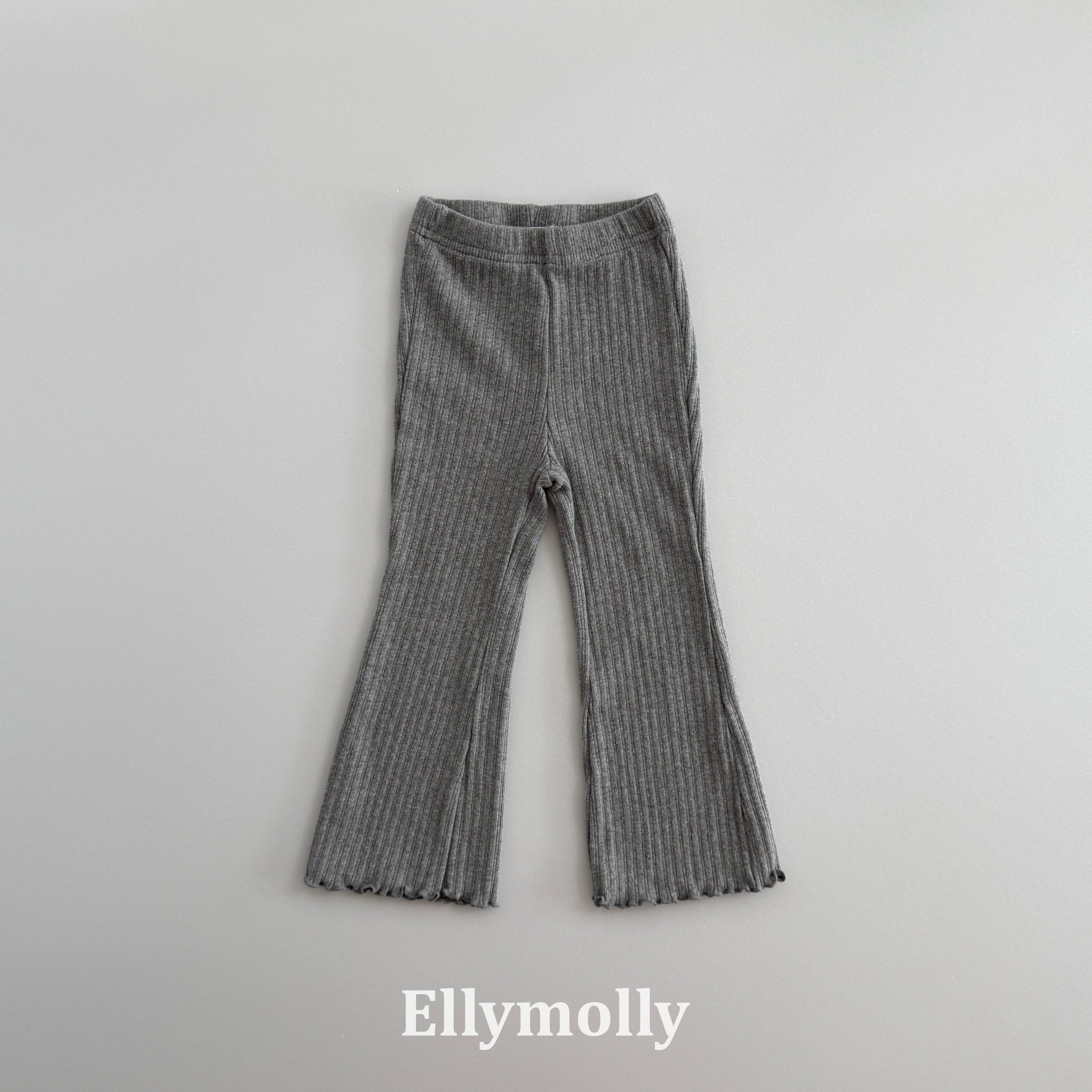 ［ELLY MOLLY］Mellow rib flare pants
