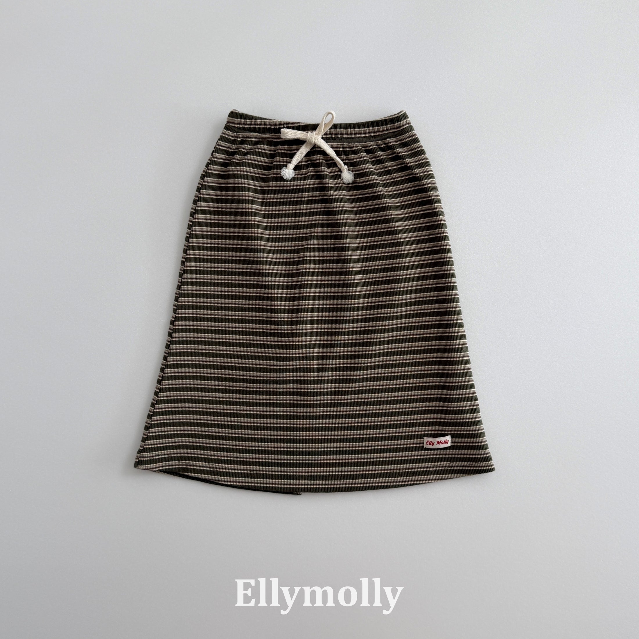 ［ELLY MOLLY］Shadow stripe long skirt