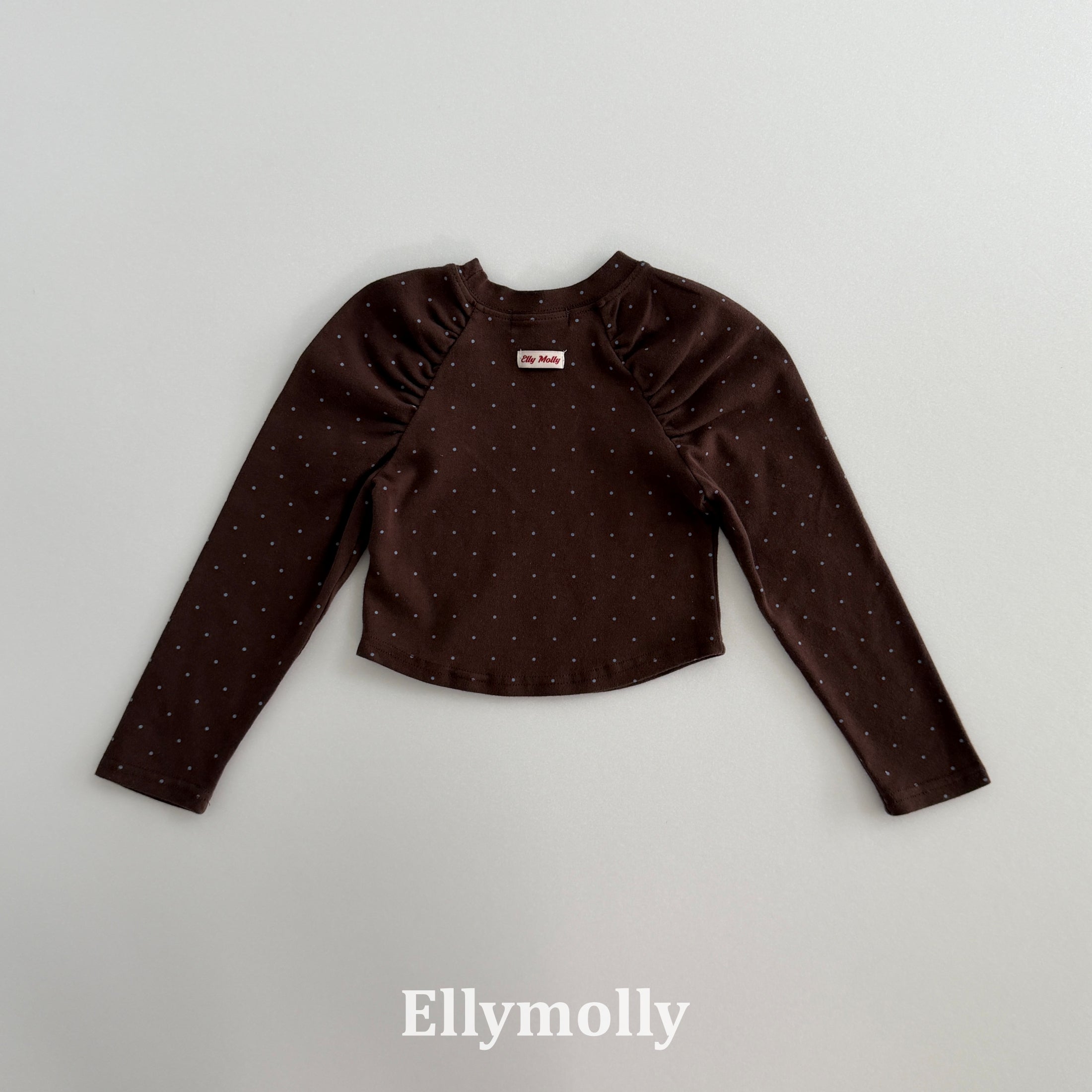 ［ELLY MOLLY］Giselle dot shirring tee