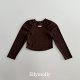 ［ELLY MOLLY］Giselle dot shirring tee