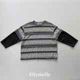 ［ELLY MOLLY］Campus layered tee