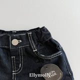 ［ELLY MOLLY］Flap non-fade denim short pants