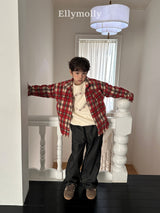 ［ELLY MOLLY］Rivet curve denim pants