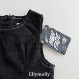 ［ELLY MOLLY］Mona frill denim one-piece