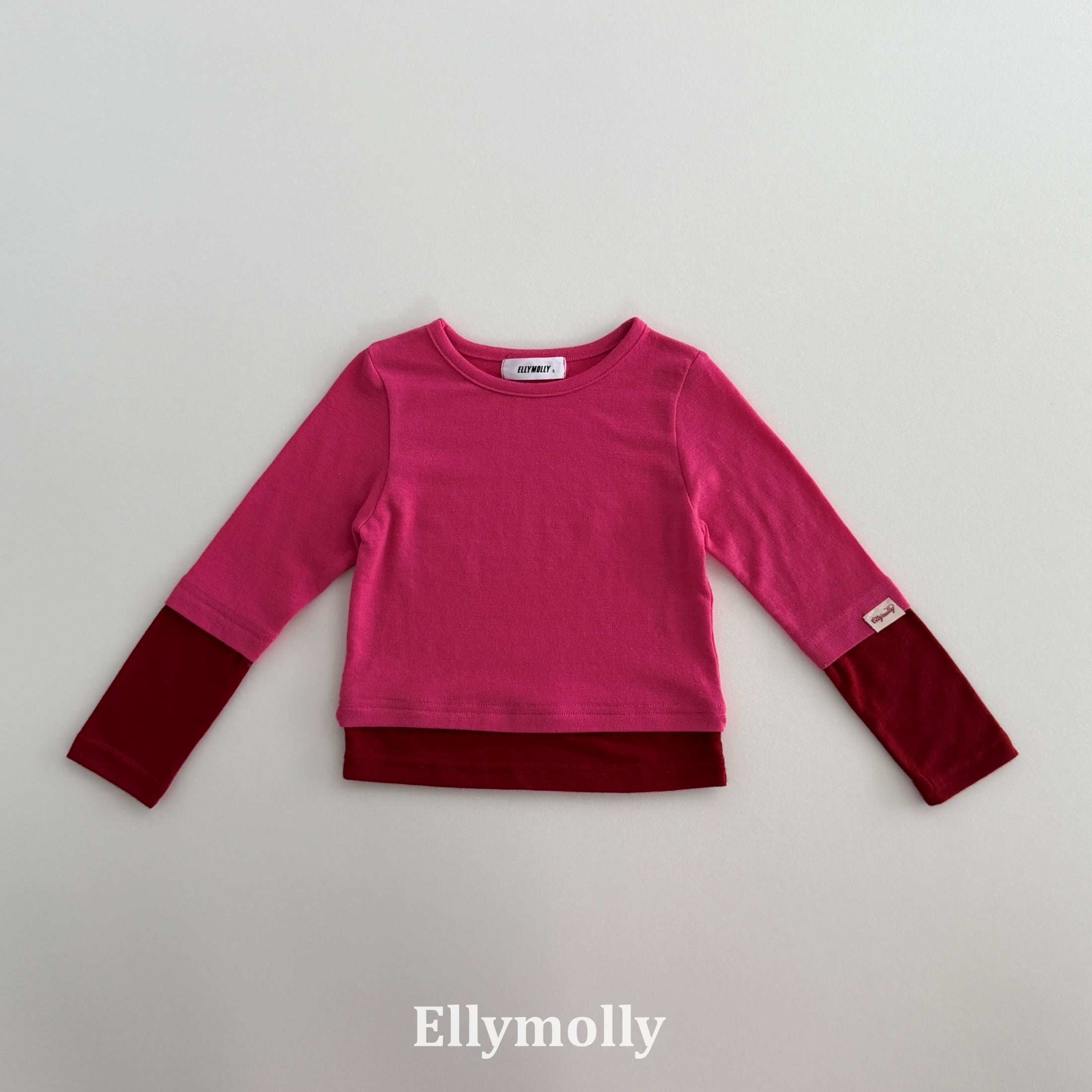 ［ELLY MOLLY］Rolling layered tee