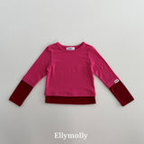 ［ELLY MOLLY］Rolling layered tee