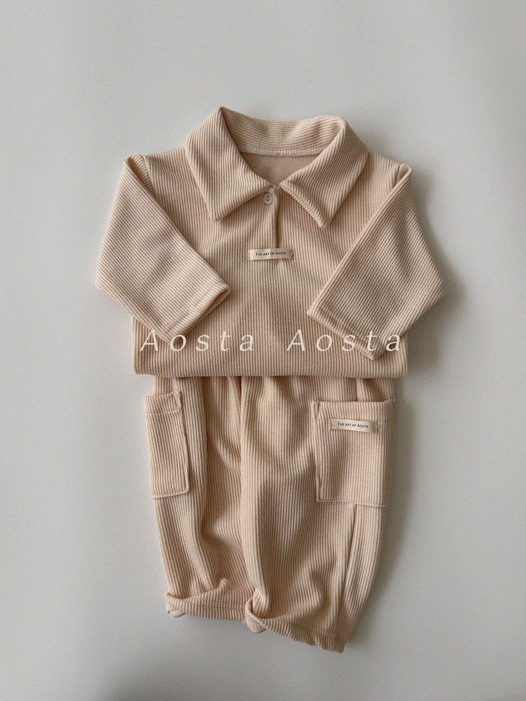 ［Aosta］Mulmul Collar Tee