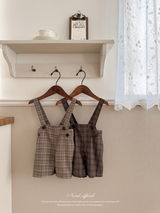 Rommy check suspender pants