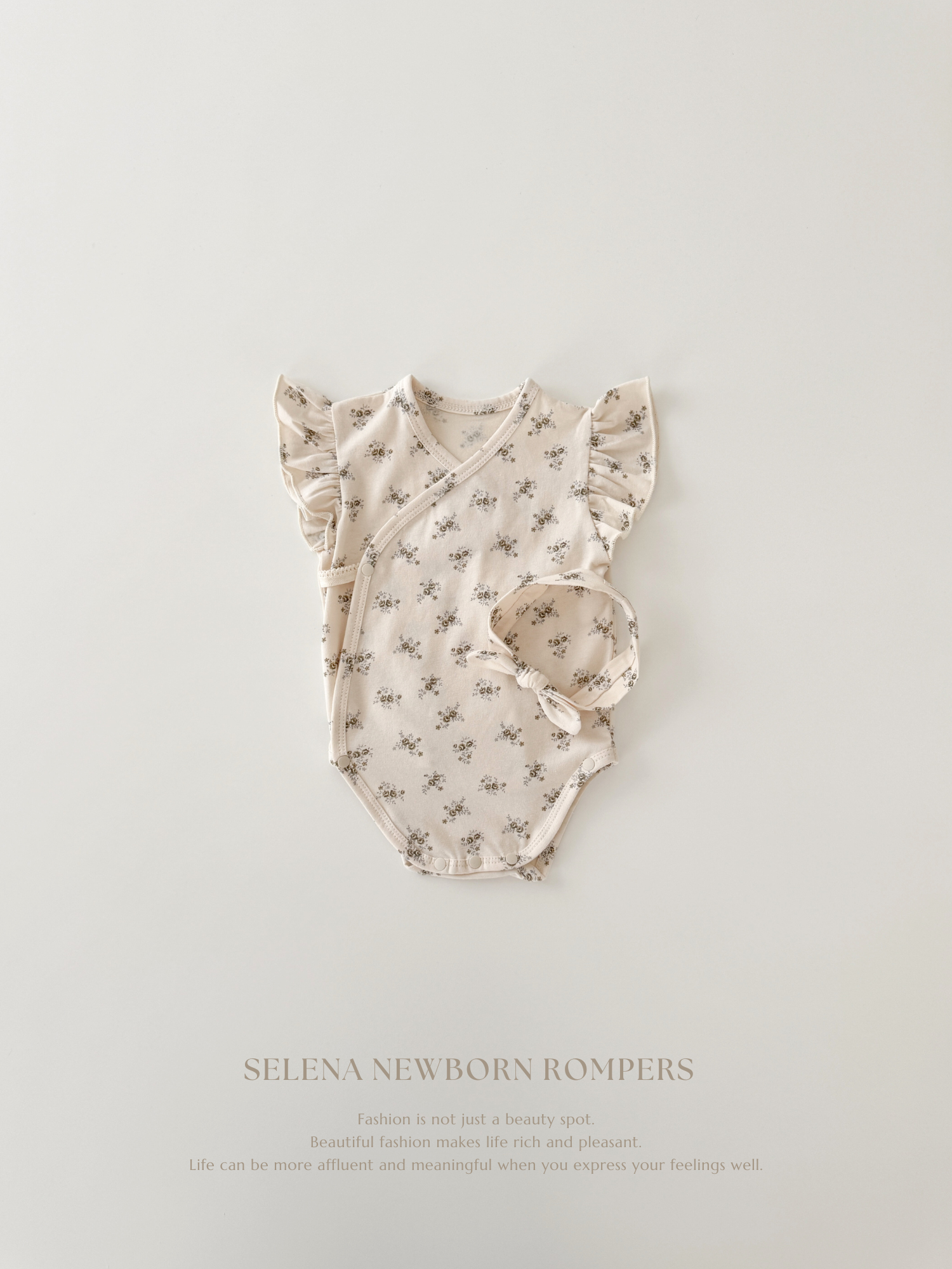Selena newborn rompers