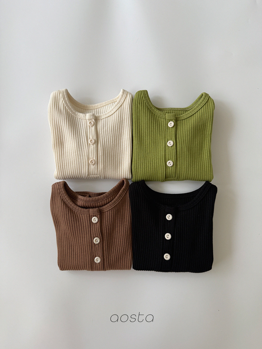 ［Aosta］Butter Button Tee