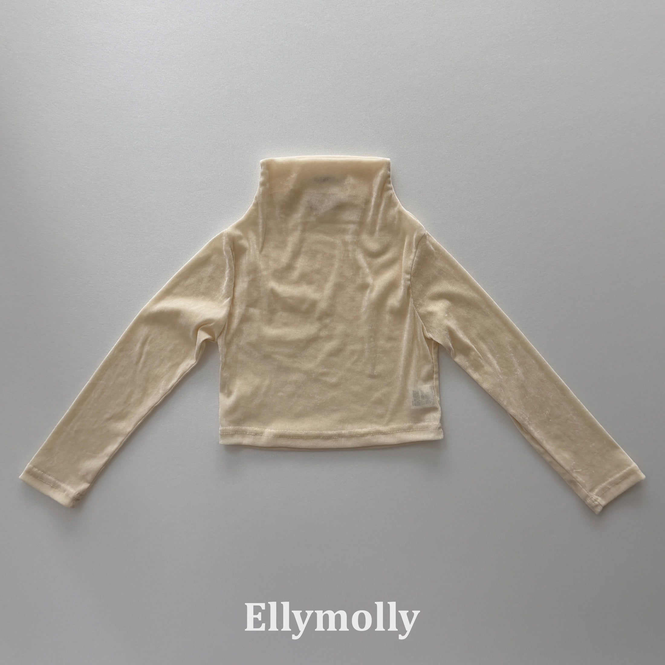 ［ELLY MOLLY］Velvet high neck tops