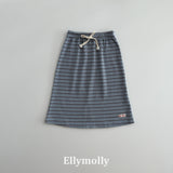 ［ELLY MOLLY］Shadow stripe long skirt