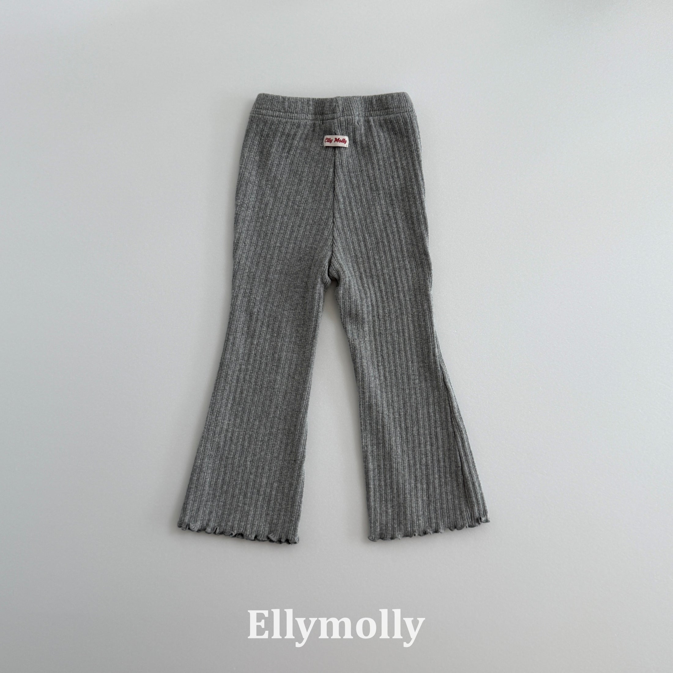 ［ELLY MOLLY］Mellow rib flare pants