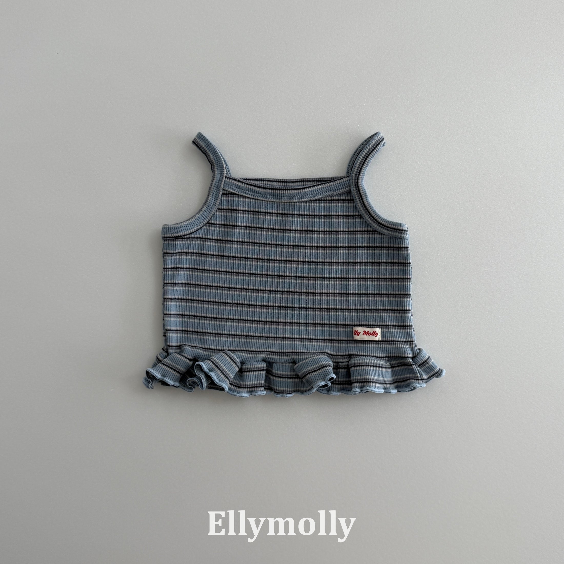 ［ELLY MOLLY］Shadow crop frill camisole tops
