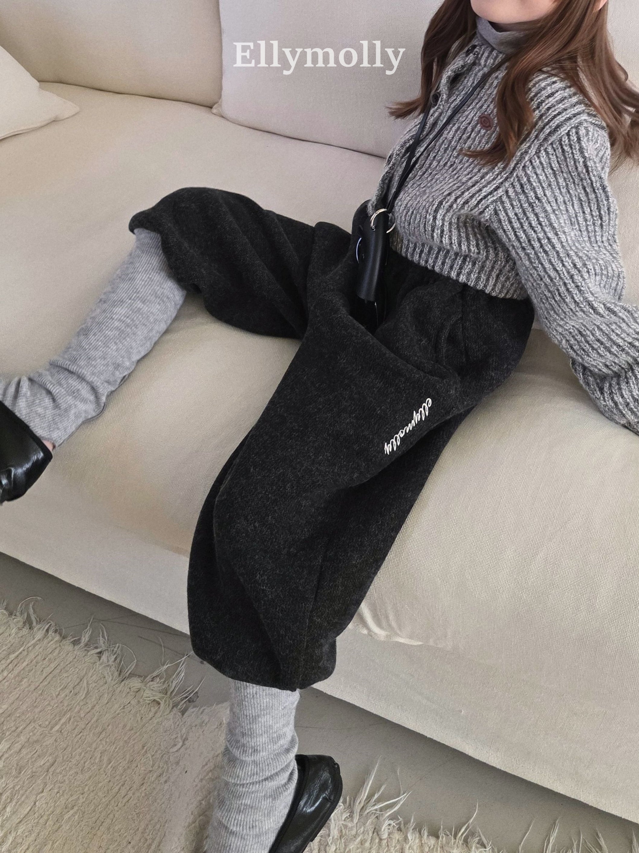 ［ELLY MOLLY］Point warm pants