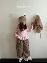 ［ELLY MOLLY］Rose frill hoodie