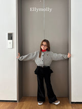 ［ELLY MOLLY］Selly peach frill flare pants