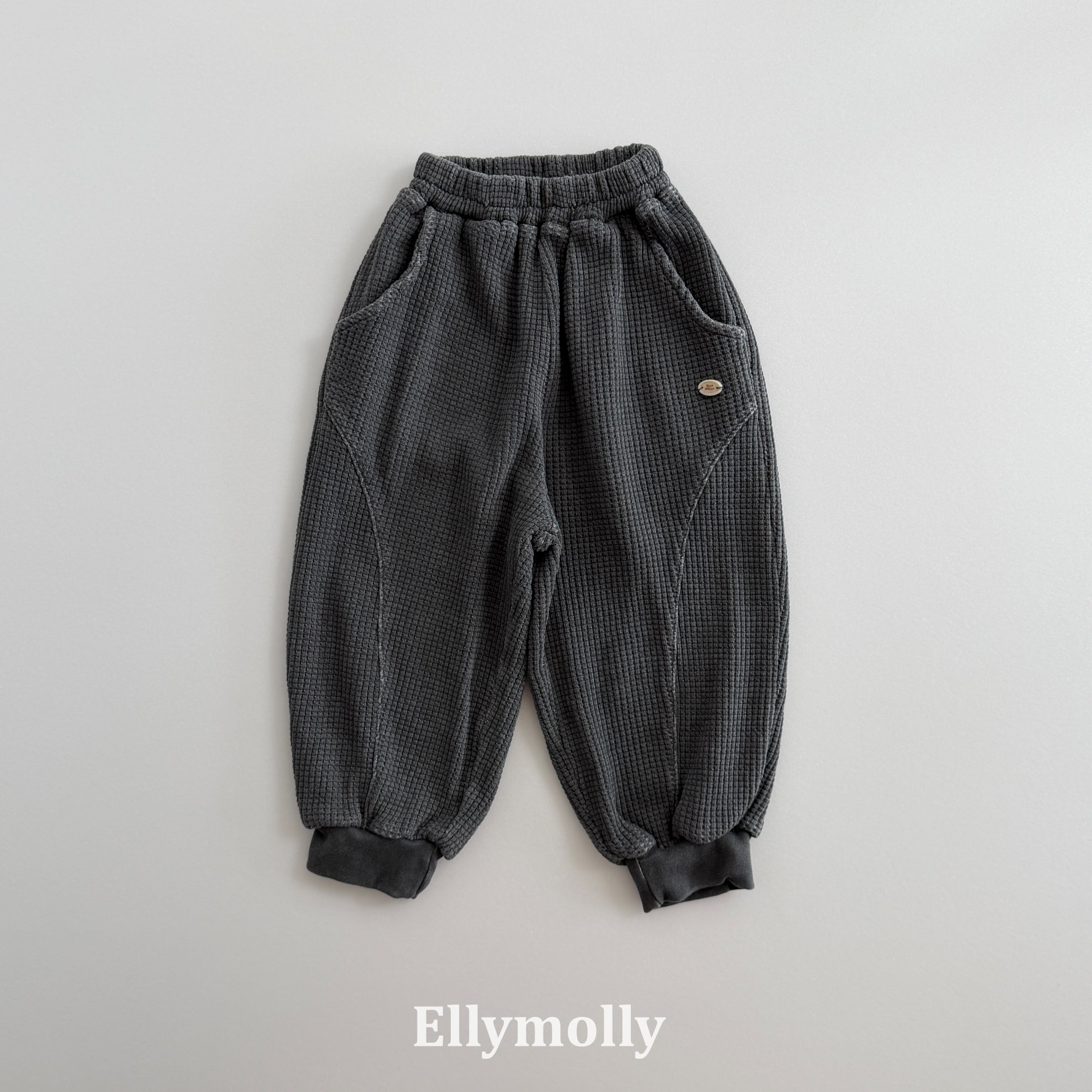 ［ELLY MOLLY］Waffle jogger pants