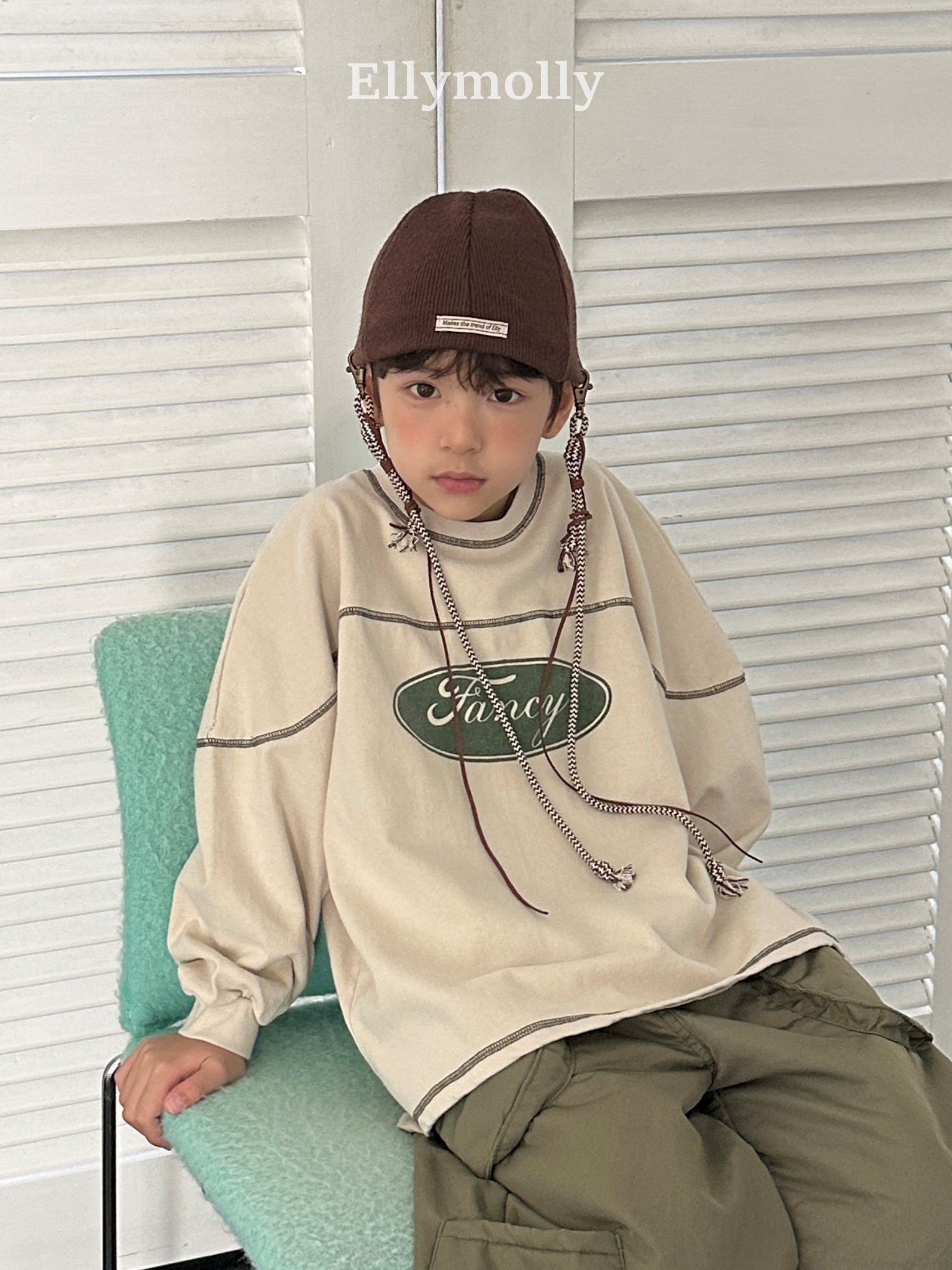 ［ELLY MOLLY］Fancy boxy tee