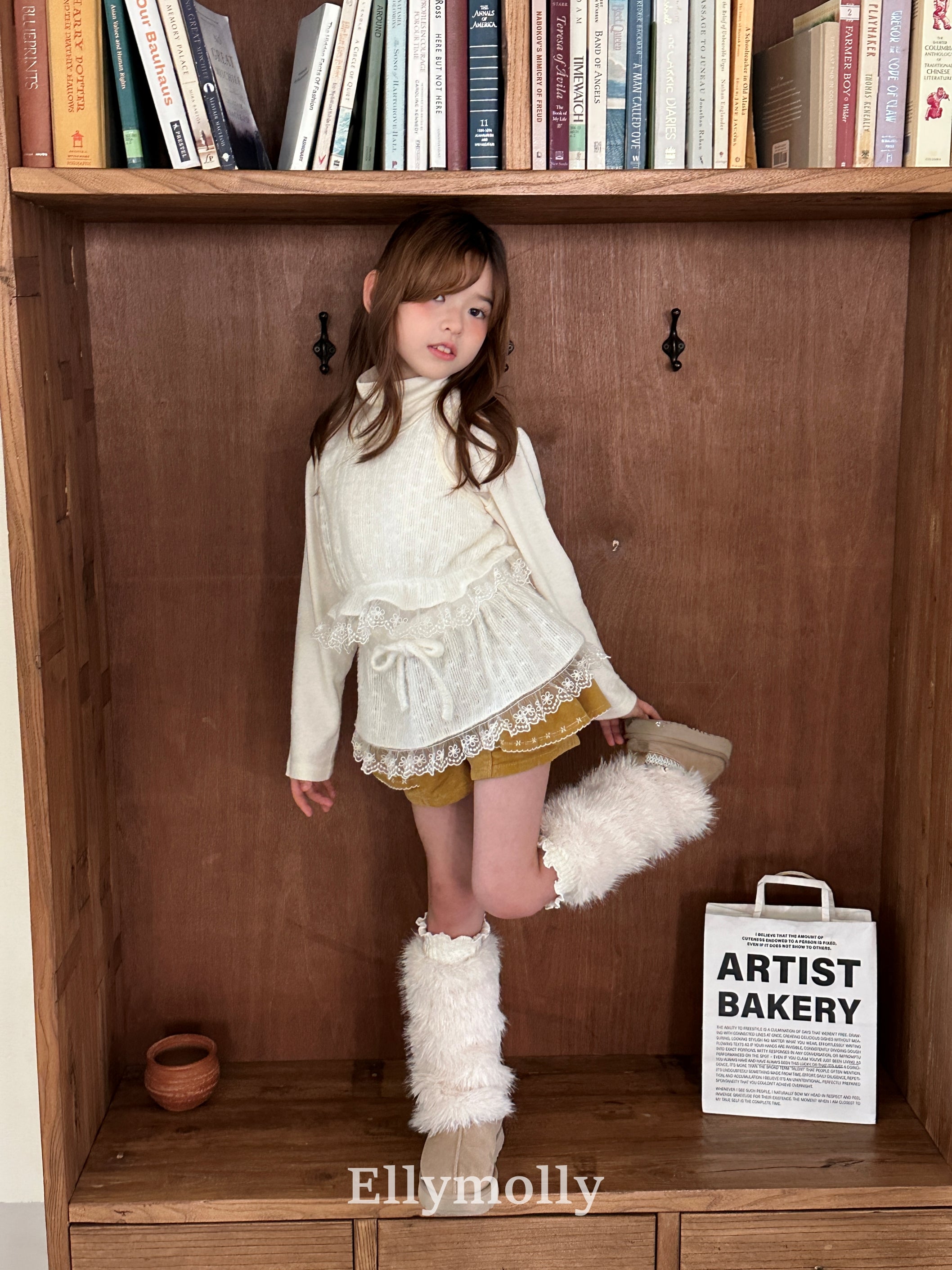 ［ELLY MOLLY］Blooming knit bustier