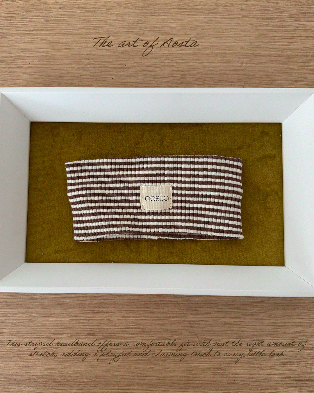 ［Aosta］Cookie Stripe Headband