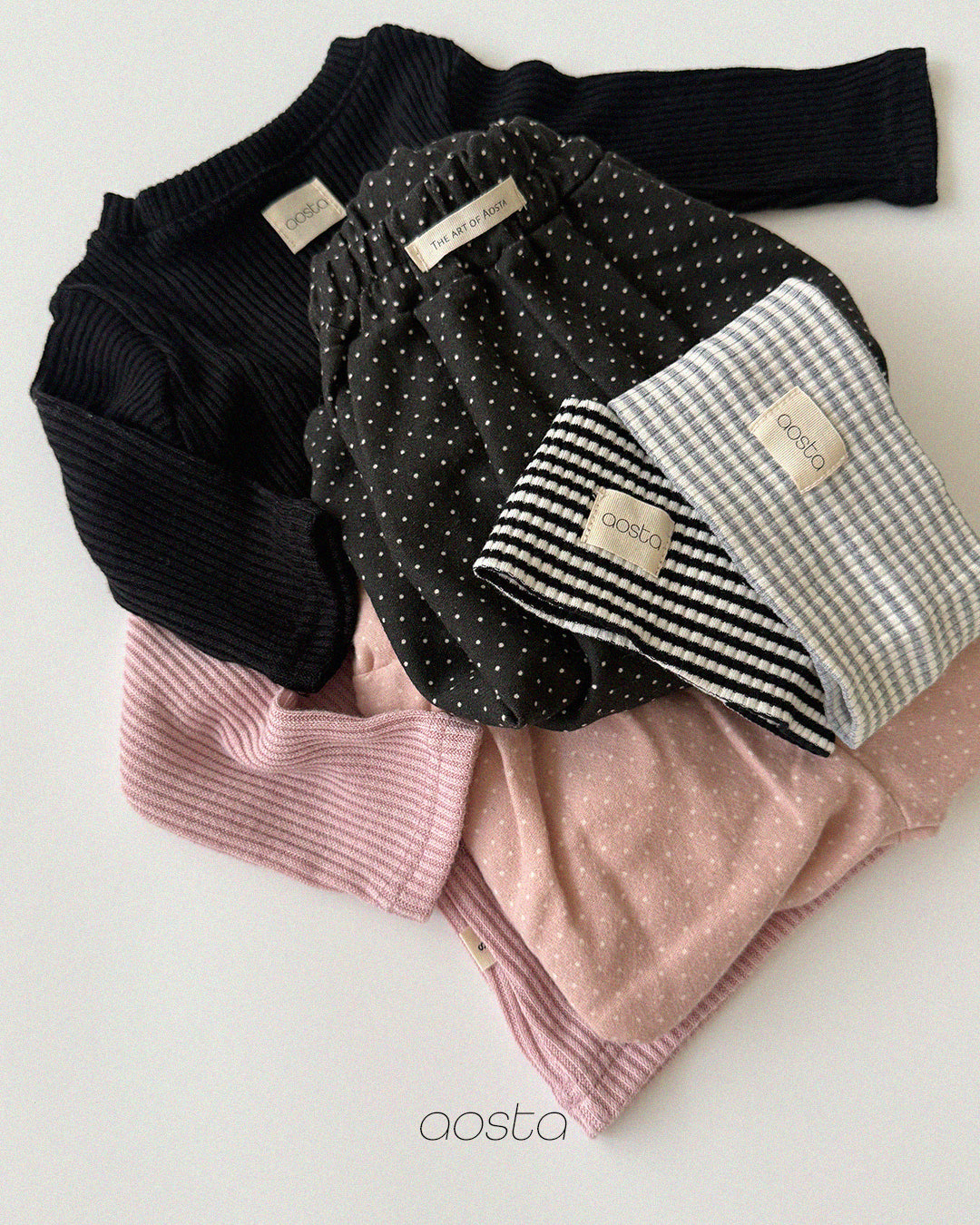 ［Aosta］Milk Dot Pants
