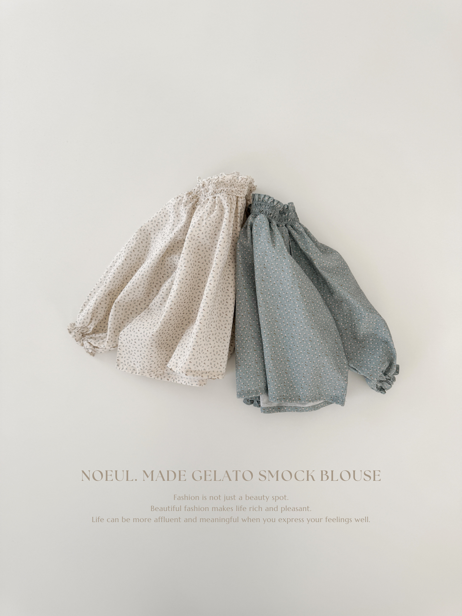 *Noeul.made* Gelato smock blouse