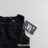 ［ELLY MOLLY］Mona frill denim one-piece